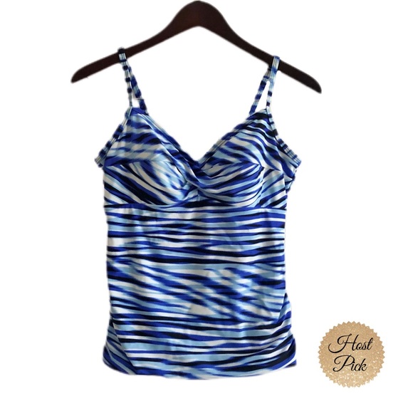 CROFT & BARROW Women’s Twisted Tankini Top - Picture 2 of 11